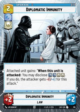 Diplomatic Immunity (Hyperspace) (316) [Secrets of Power] Star Wars: Unlimited Single Disney