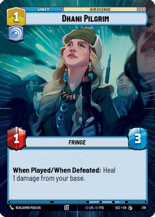 Dhani Pilgrim (Hyperspace) (319) [Secrets of Power] Star Wars: Unlimited Single Disney