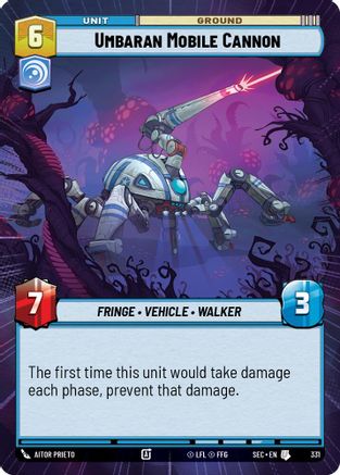 Umbaran Mobile Cannon (Hyperspace) (331) [Secrets of Power] Star Wars: Unlimited Single Disney