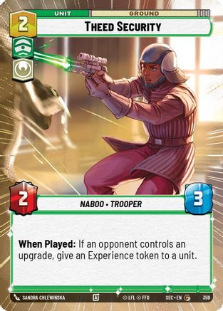 Theed Security (Hyperspace) (359) [Secrets of Power] Star Wars: Unlimited Single Disney