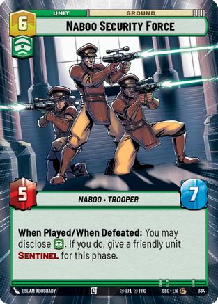 Naboo Security Force (Hyperspace) (384) [Secrets of Power] Star Wars: Unlimited Single Disney