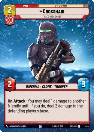 Crosshair - Filled With Doubt (Hyperspace) (426) [Secrets of Power] Star Wars: Unlimited Single Disney