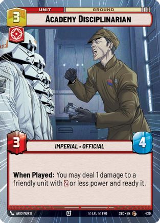 Academy Disciplinarian (Hyperspace) (429) [Secrets of Power] Star Wars: Unlimited Single Disney
