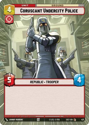 Coruscant Undercity Police (Hyperspace) (431) [Secrets of Power] Star Wars: Unlimited Single Disney