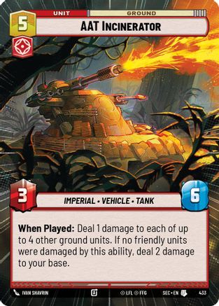 AAT Incinerator (Hyperspace) (433) [Secrets of Power] Star Wars: Unlimited Single Disney