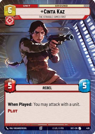 Cinta Kaz - The Struggle Comes First (Hyperspace) (436) [Secrets of Power] Star Wars: Unlimited Single Disney