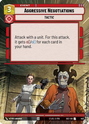 Aggressive Negotiations (Hyperspace) (443) [Secrets of Power] Star Wars: Unlimited Single Disney