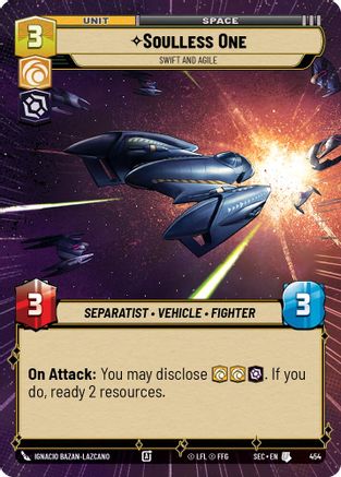 Soulless One - Swift and Agile (Hyperspace) (454) [Secrets of Power] Star Wars: Unlimited Single Disney