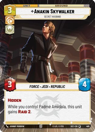 Anakin Skywalker - Secret Husband (Hyperspace) (465) [Secrets of Power] Star Wars: Unlimited Single Disney