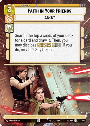 Faith in Your Friends (Hyperspace) (475) [Secrets of Power] Star Wars: Unlimited Single Disney
