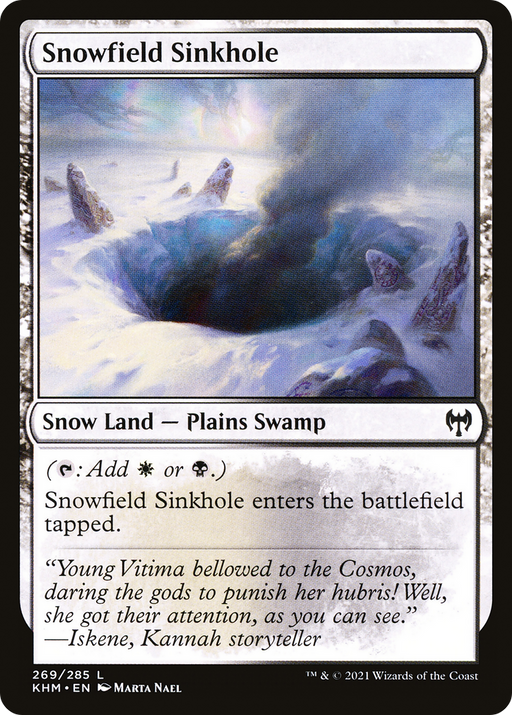 Snowfield Sinkhole (KHM-269) [Kaldheim] Foil MTG Single Wizards of the Coast