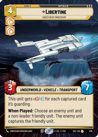 Libertine - Under New Ownership (Hyperspace) (476) [Secrets of Power] Star Wars: Unlimited Single Disney