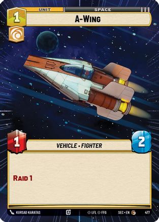 A-Wing (Hyperspace) (477) [Secrets of Power] Star Wars: Unlimited Single Disney
