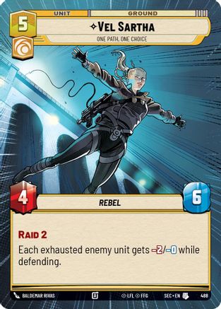 Vel Sartha - One Path, One Choice (Hyperspace) (488) [Secrets of Power] Star Wars: Unlimited Single Disney