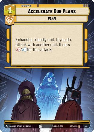 Accelerate Our Plans (Hyperspace) (492) [Secrets of Power] Star Wars: Unlimited Single Disney