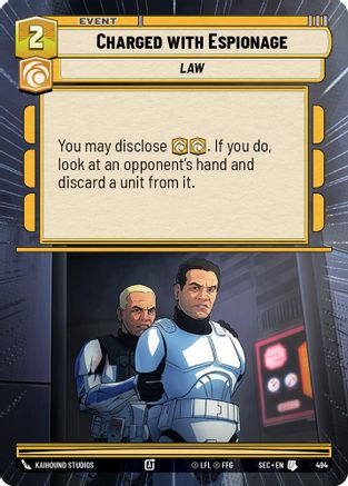 Charged with Espionage (Hyperspace) (494) [Secrets of Power] Star Wars: Unlimited Single Disney
