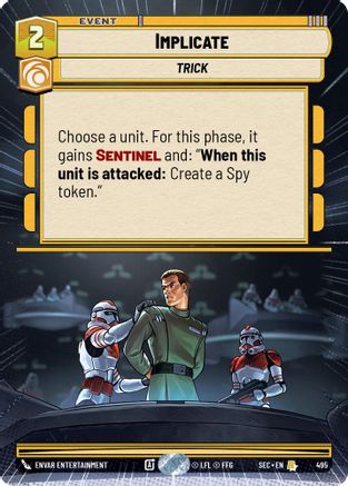 Implicate (Hyperspace) (495) [Secrets of Power] Star Wars: Unlimited Single Disney