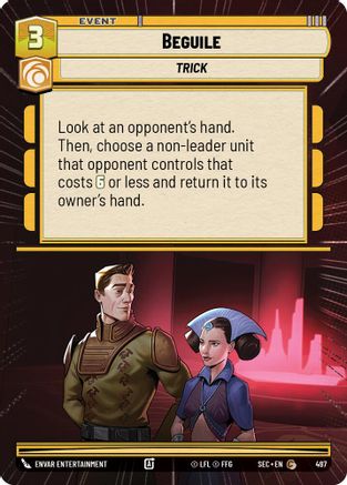 Beguile (Hyperspace) (497) [Secrets of Power] Star Wars: Unlimited Single Disney