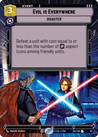 Evil is Everywhere (Hyperspace) (511) [Secrets of Power] Star Wars: Unlimited Single Disney