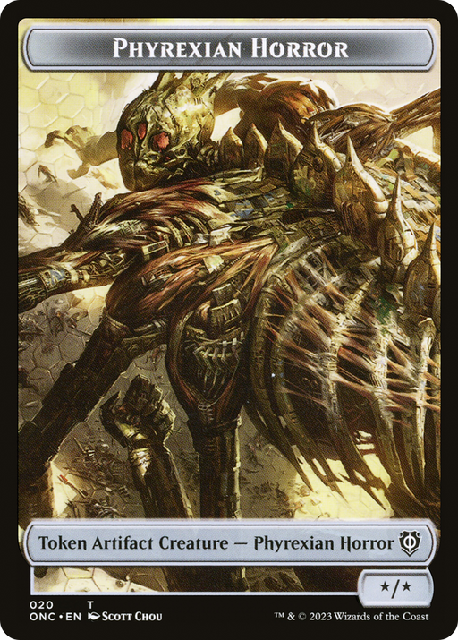Phyrexian Horror (TONC-020) [Tokens] Phyrexia: All Will Be One Commander Tokens MTG Single Wizards of the Coast