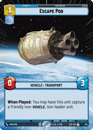 Escape Pod (Hyperspace Foil) (812) [Secrets of Power] Foil Star Wars: Unlimited Single Disney