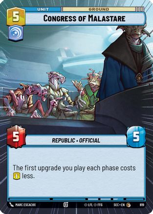Congress of Malastare (Hyperspace Foil) (820) [Secrets of Power] Foil Star Wars: Unlimited Single Disney