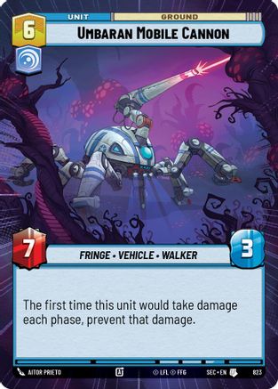 Umbaran Mobile Cannon (Hyperspace Foil) (823) [Secrets of Power] Foil Star Wars: Unlimited Single Disney