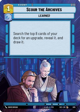 Scour the Archives (Hyperspace Foil) (828) [Secrets of Power] Foil Star Wars: Unlimited Single Disney