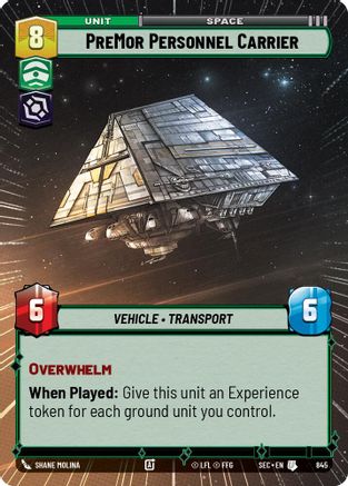 PreMor Personnel Carrier (Hyperspace Foil) (845) [Secrets of Power] Foil Star Wars: Unlimited Single Disney