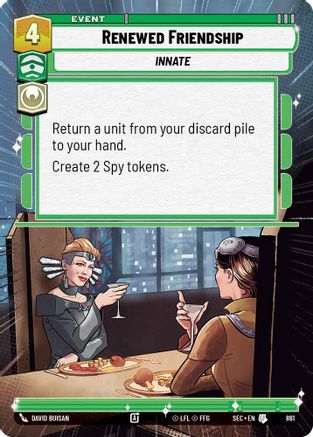 Renewed Friendship (Hyperspace Foil) (861) [Secrets of Power] Foil Star Wars: Unlimited Single Disney