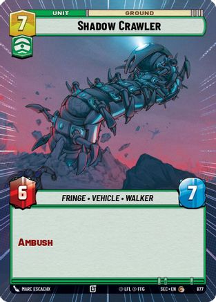 Shadow Crawler (Hyperspace Foil) (877) [Secrets of Power] Foil Star Wars: Unlimited Single Disney
