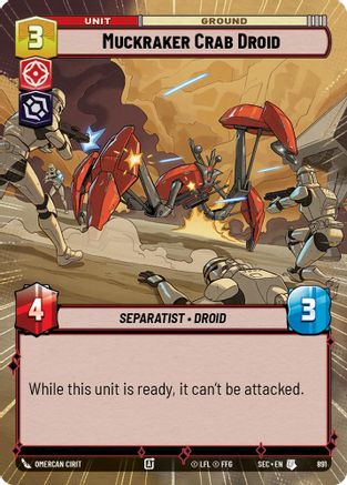 Muckraker Crab Droid (Hyperspace Foil) (891) [Secrets of Power] Foil Star Wars: Unlimited Single Disney