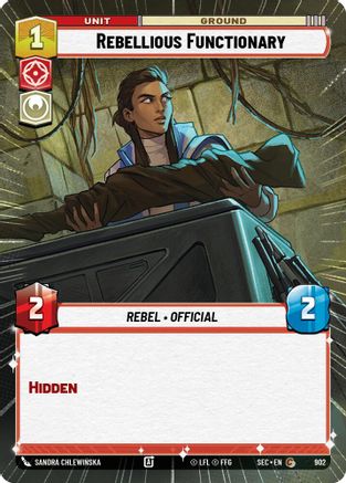 Rebellious Functionary (Hyperspace Foil) (902) [Secrets of Power] Foil Star Wars: Unlimited Single Disney