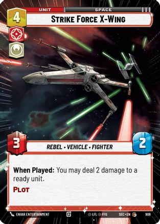 Strike Force X-Wing (Hyperspace Foil) (908) [Secrets of Power] Foil Star Wars: Unlimited Single Disney