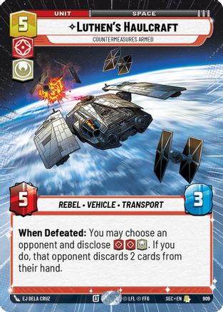 Luthen's Haulcraft - Countermeasures Armed (Hyperspace Foil) (909) [Secrets of Power] Foil Star Wars: Unlimited Single Disney
