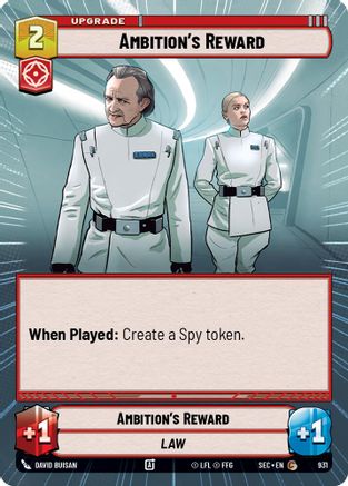 Ambition's Reward (Hyperspace Foil) (931) [Secrets of Power] Foil Star Wars: Unlimited Single Disney