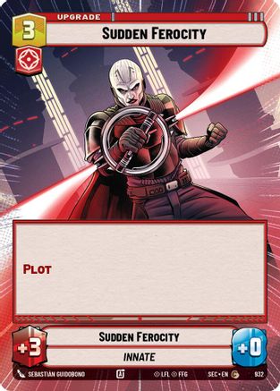 Sudden Ferocity (Hyperspace Foil) (932) [Secrets of Power] Foil Star Wars: Unlimited Single Disney