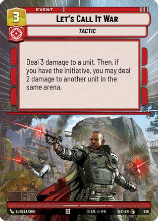 Let's Call It War (Hyperspace Foil) (936) [Secrets of Power] Foil Star Wars: Unlimited Single Disney