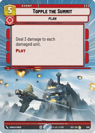 Topple the Summit (Hyperspace Foil) (939) [Secrets of Power] Foil Star Wars: Unlimited Single Disney