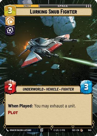 Lurking Snub Fighter (Hyperspace Foil) (945) [Secrets of Power] Foil Star Wars: Unlimited Single Disney