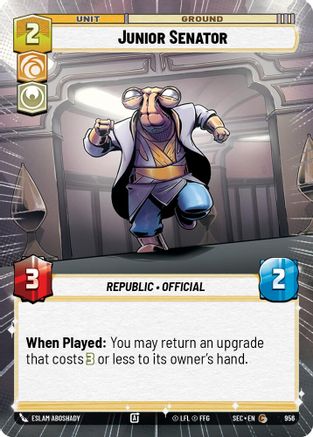 Junior Senator (Hyperspace Foil) (956) [Secrets of Power] Foil Star Wars: Unlimited Single Disney