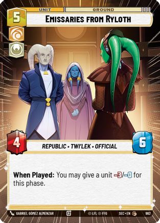 Emissaries from Ryloth (Hyperspace Foil) (962) [Secrets of Power] Foil Star Wars: Unlimited Single Disney