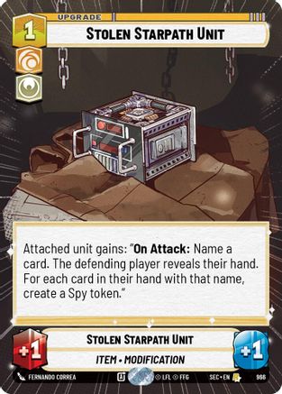 Stolen Starpath Unit (Hyperspace Foil) (966) [Secrets of Power] Foil Star Wars: Unlimited Single Disney