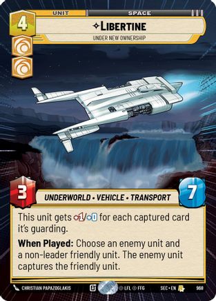 Libertine - Under New Ownership (Hyperspace Foil) (968) [Secrets of Power] Foil Star Wars: Unlimited Single Disney