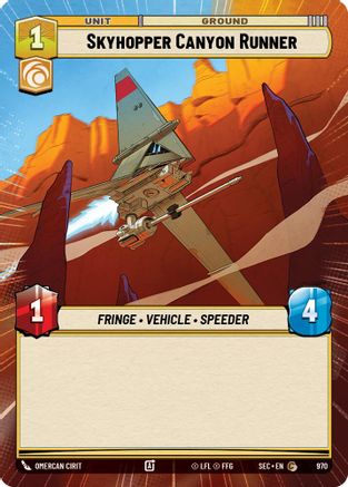 Skyhopper Canyon Runner (Hyperspace Foil) (970) [Secrets of Power] Foil Star Wars: Unlimited Single Disney