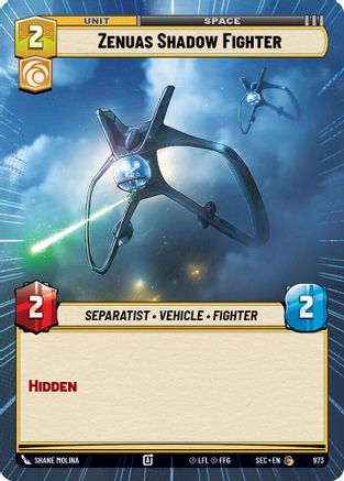 Zenuas Shadow Fighter (Hyperspace Foil) (973) [Secrets of Power] Foil Star Wars: Unlimited Single Disney