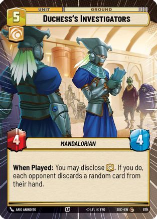 Duchess's Investigators (Hyperspace Foil) (979) [Secrets of Power] Foil Star Wars: Unlimited Single Disney
