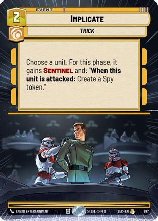 Implicate (Hyperspace Foil) (987) [Secrets of Power] Foil Star Wars: Unlimited Single Disney