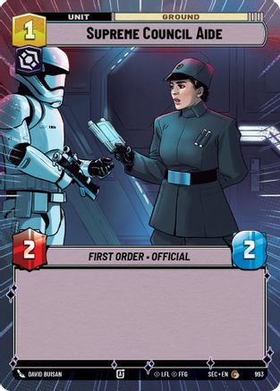 Supreme Council Aide (Hyperspace Foil) (993) [Secrets of Power] Foil Star Wars: Unlimited Single Disney