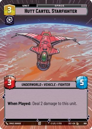 Hutt Cartel Starfighter (Hyperspace Foil) (996) [Secrets of Power] Foil Star Wars: Unlimited Single Disney